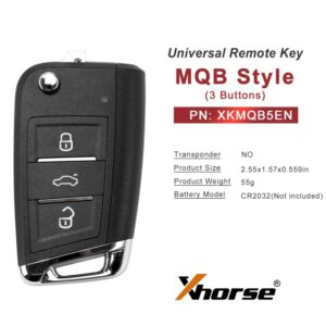 Cheie telecomandă Universala Xhorse XKMQB5EN MQB, 3 butoane Model Volkswagen 4.1
